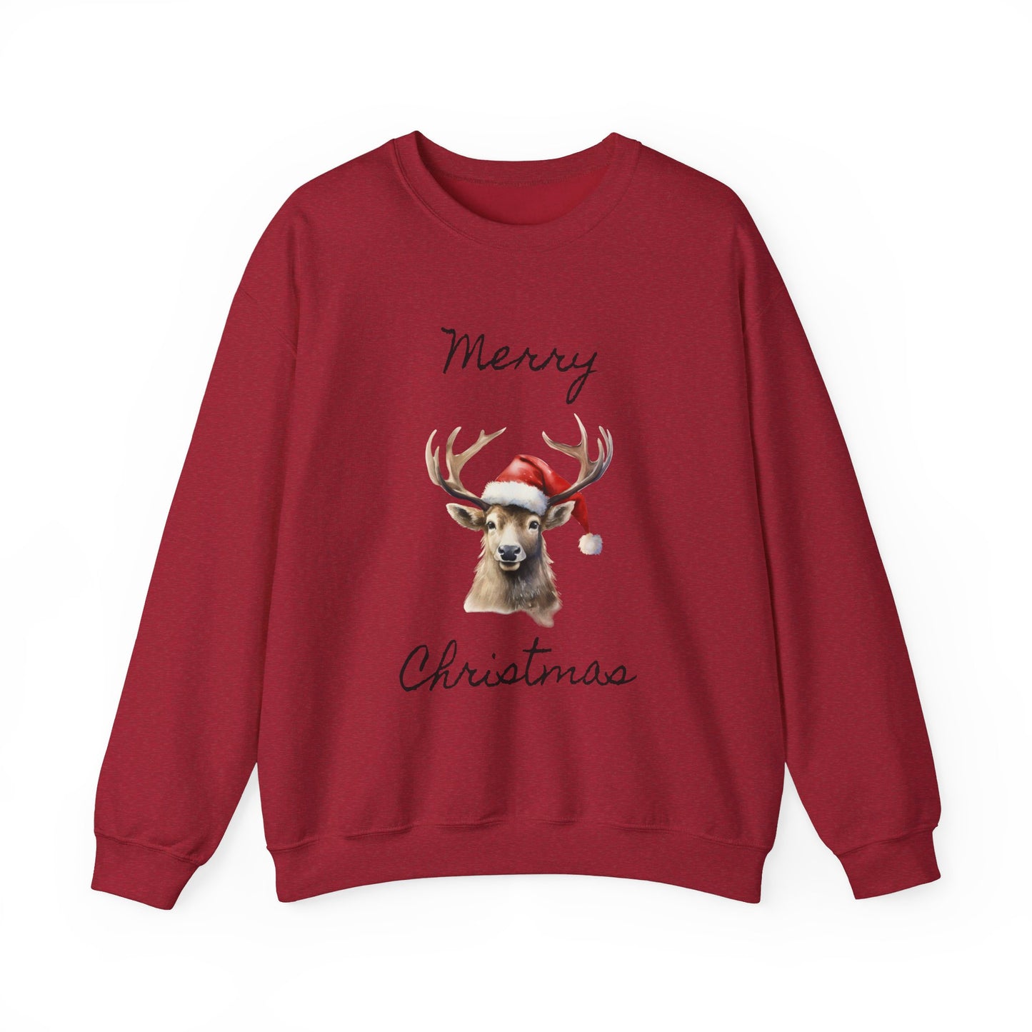 Christmas Deer Unisex Heavy Blend™ Crewneck Sweatshirt