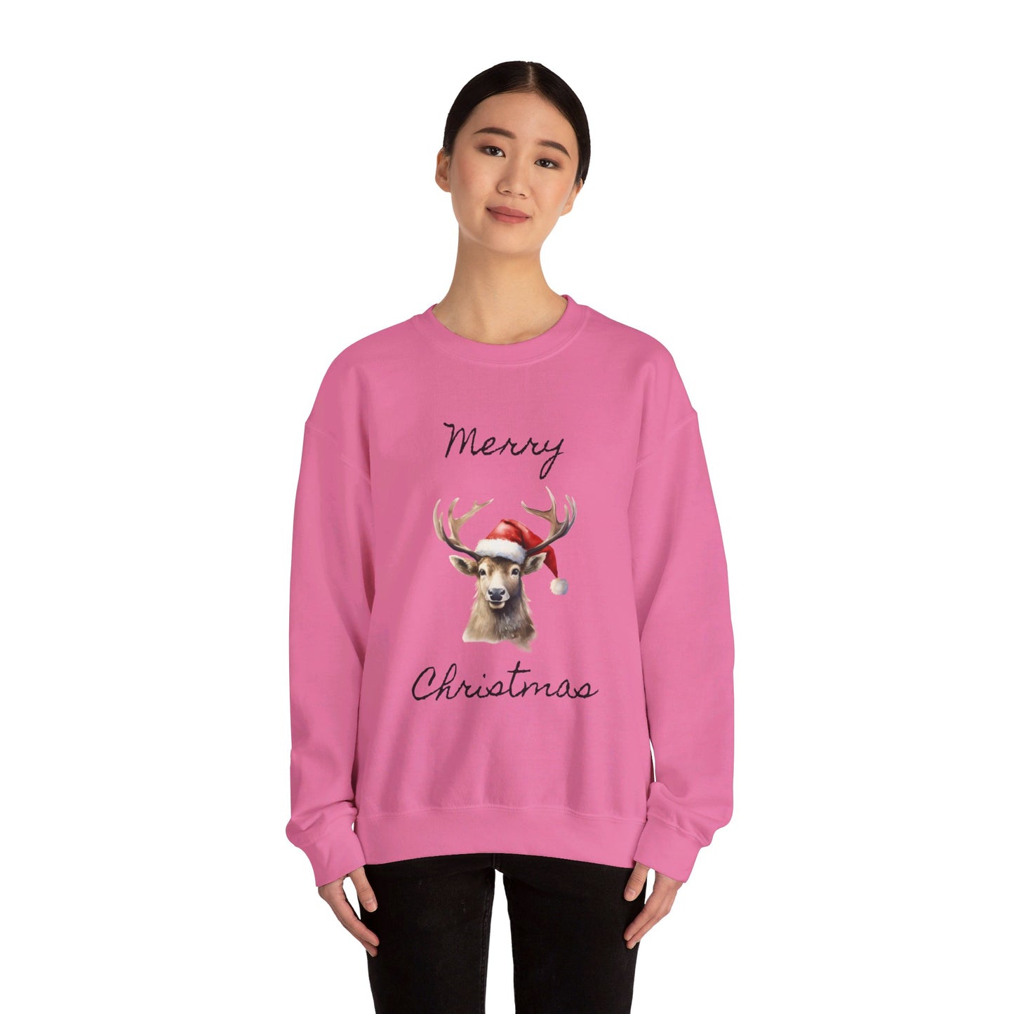 Christmas Deer Unisex Heavy Blend™ Crewneck Sweatshirt