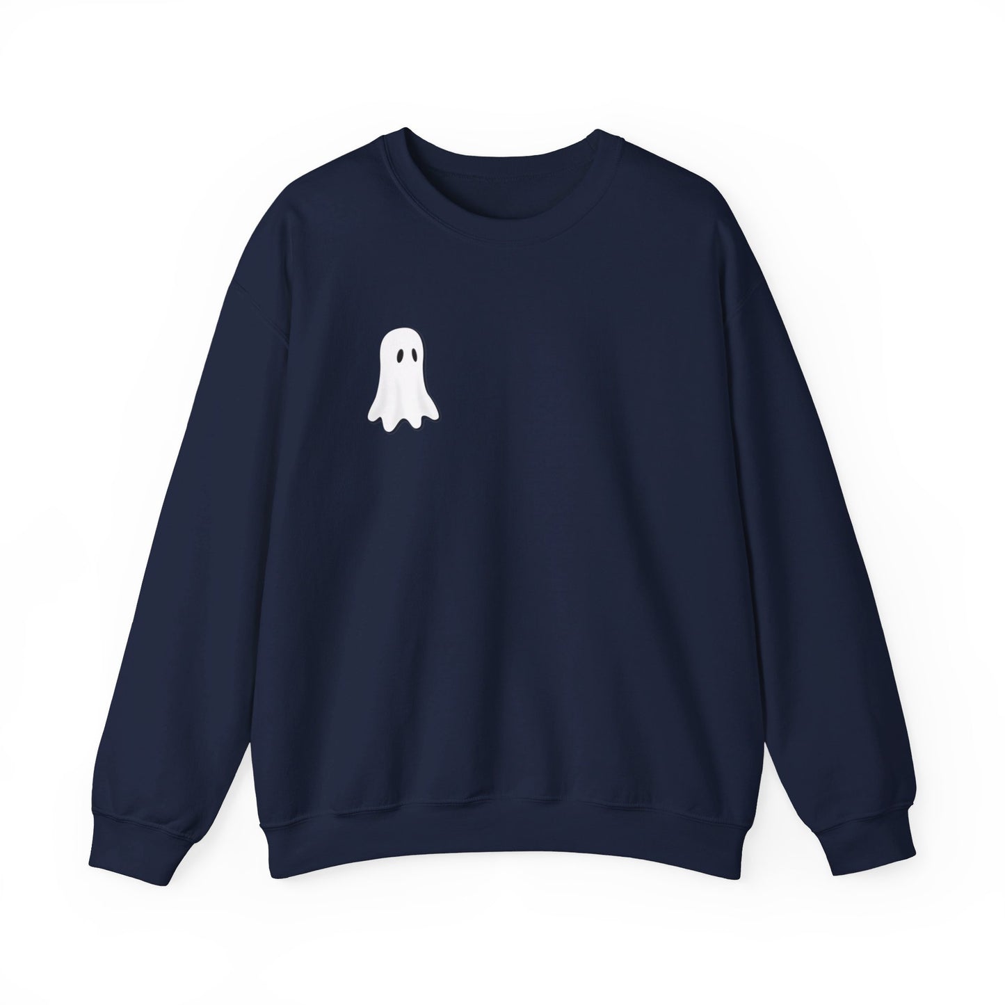 Sudadera unisex de cuello redondo y mezcla pesada de Halloween Ghost