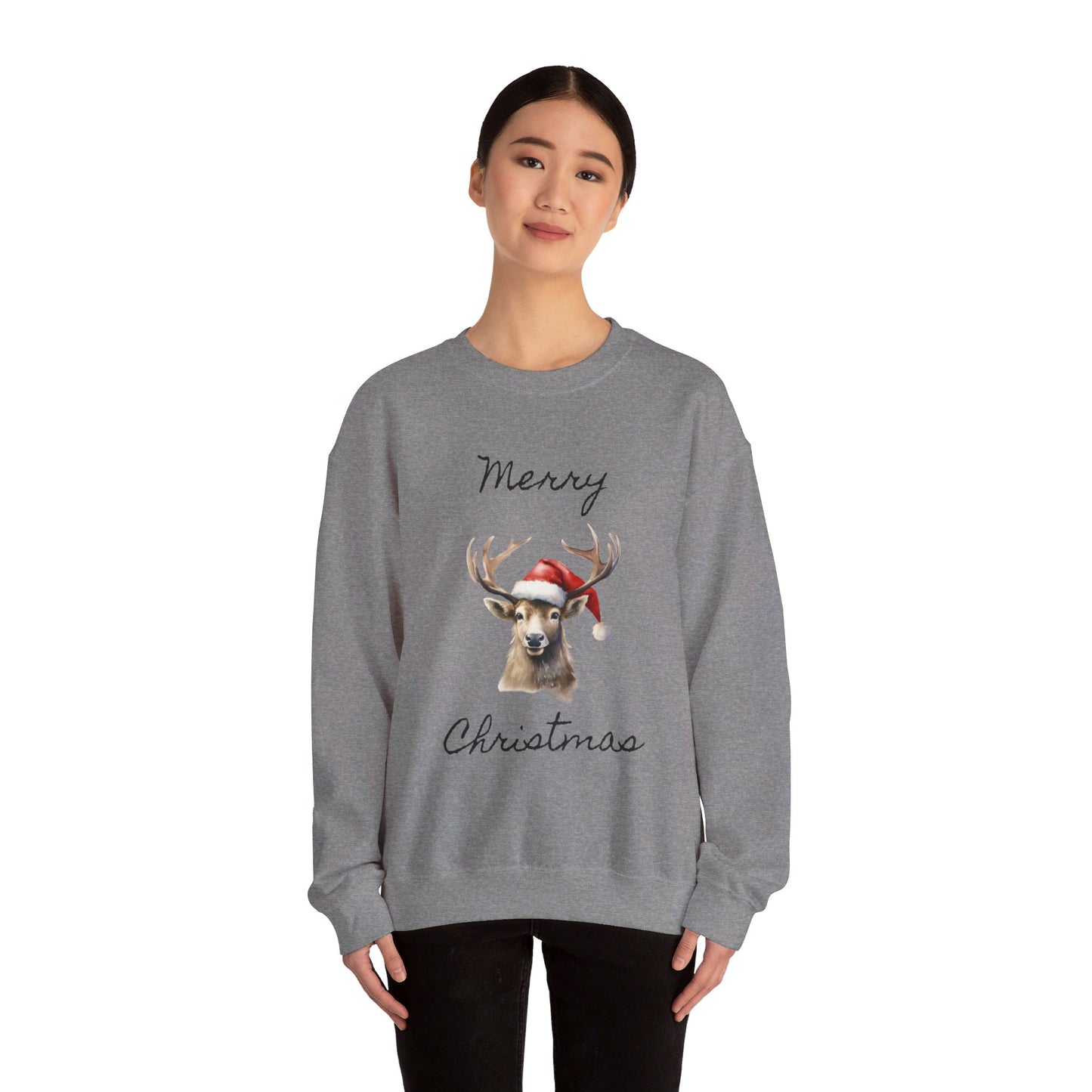 Christmas Deer Unisex Heavy Blend™ Crewneck Sweatshirt