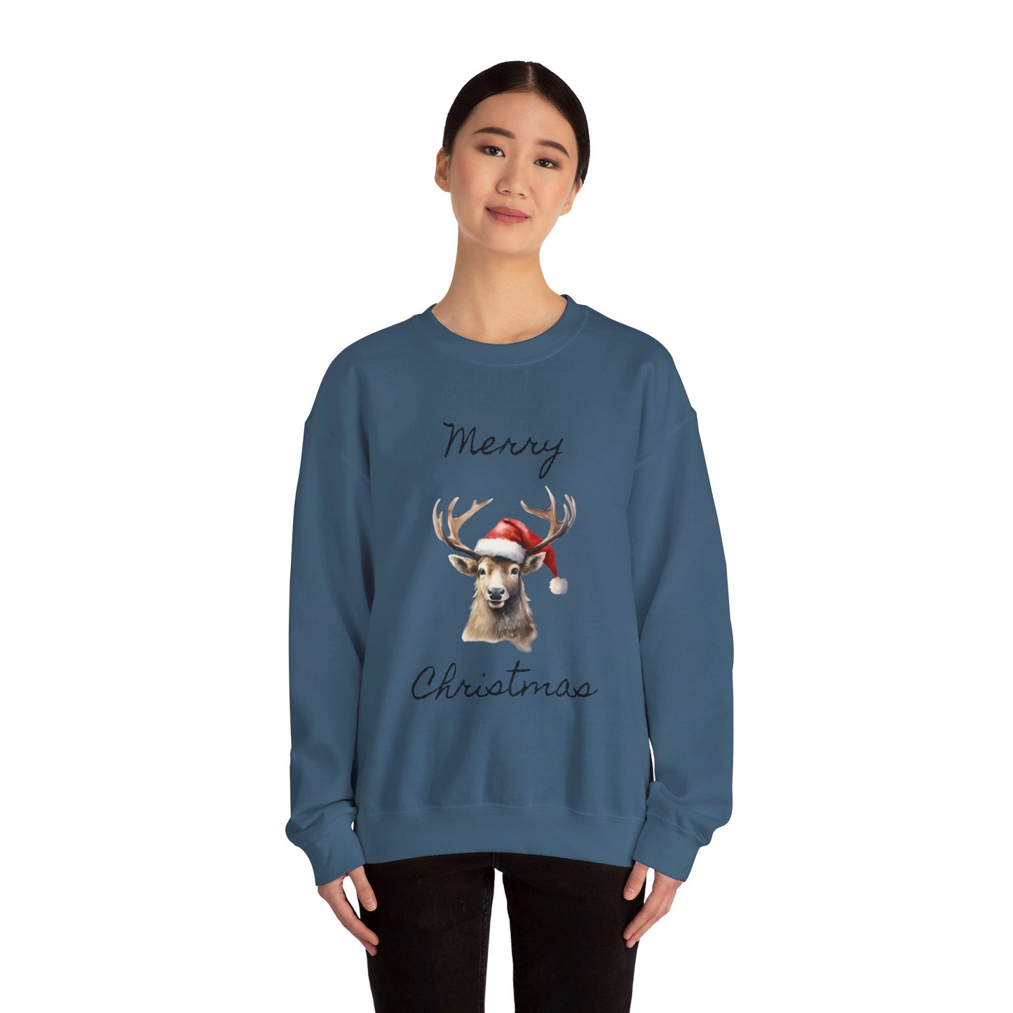 Christmas Deer Unisex Heavy Blend™ Crewneck Sweatshirt